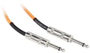 Rockville RCGT3O 3' 1/4'' TS to 1/4'' TS Guitar/Unbalanced Signal Cable-Orange - Picture 1 of 2