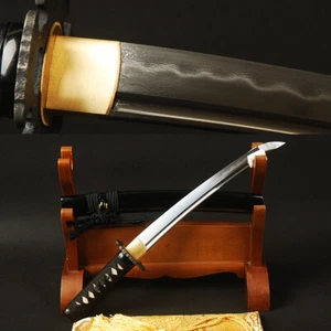 Clay Tempered T10 Folded Steel Tanto Self-defence Japanese Samurai Sword Tanto - Picture 1 of 12