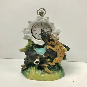 f285 Vintage Ceramic Pocket Watch Holder Stand Case Collectible - Picture 1 of 7