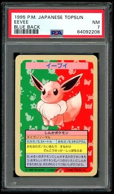 Pokemon Japanese Topsun No Number Eevee Blue Back 1st 1995 PSA 7 64092208 - Image 1 of 2