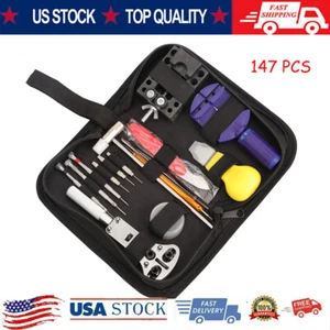 147 Pcs Watch Repair Kit Watchmaker Back Case Remover Opener Link Pin Spring Bar - Picture 1 of 12