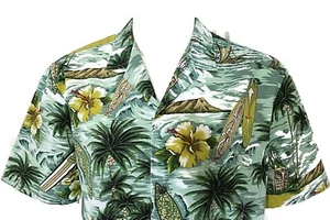 Vtg Royal Creations Made in USA Hawaiian Aloha Surfing Diamond Head size Large - Picture 1 of 5