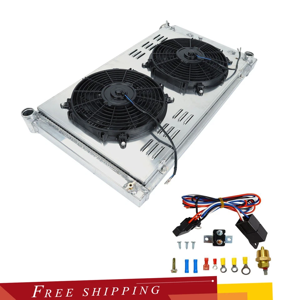161 3 Row Radiator&Shroud Fan Realy Kit For 1973-1986 Chevy/GMC C/K C10 C20 C30 - Image 1 of 4