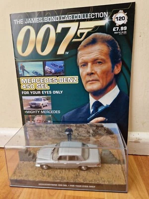 JAMES BOND CAR COLLECTION - MERCEDES BENZ 450 SEL FOR YOUR EYES ONLY + MAG #120 - Image 1 of 3
