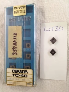8 NEW KYOCERA CCGH 21.516 AAN CERMET INSERTS. GR: TC40 FACTORY PACKED {W130} - Picture 1 of 1
