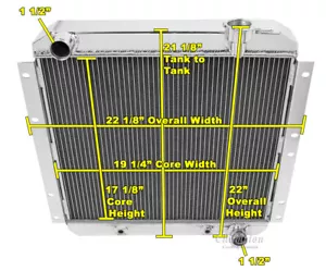 1972 1973 1974 1975 1976 1977 1978 1979-80 TOYOTA LANDCRUISER 3 Row WR Radiator - Picture 1 of 8