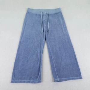 Vintage Juicy Couture Pants Womens Small Petite Blue Velour Track Sweats Y2K^ - Picture 1 of 16