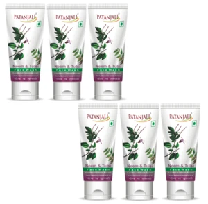 6 Packs X NEEM TULSI FACE Wash Patanjali 60ML Ayurvedic Herbal Skin Glow - Picture 1 of 1