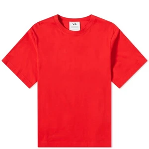 Y-3 Yohji Yamamoto Adidas Classic Logo Men's T-Shirt Cotton RED SIZE S GV4187 - Picture 1 of 21