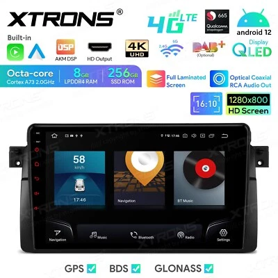 AUTORADIO ANDROID 12 8/256GB BMW E46 ROVER MG WIFI CARPLAY OCTA CORE NAVIGATORE - Immagine 1 di 4