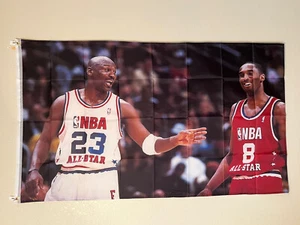 Michael Jordan & Kobe Bryant All Star Game Flag 3x5 ft for Man Cave Dorm Decor - Picture 1 of 5