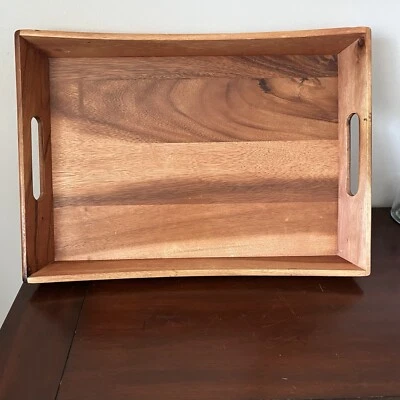 Lipper Wooden Tray - Acacia - 20” X 13.5” - Pls Read Descrip - Nice Large Tray!  - Image 1 of 4