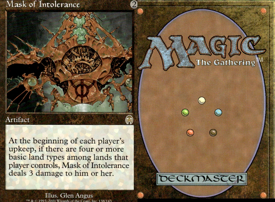 Magic the Gathering -MTG-Mask of Intolerance  - Image 1 of 1