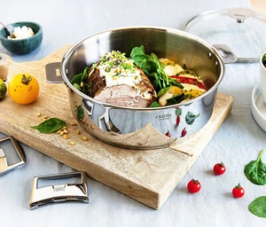 Cristel Casteline Collection Stainless Steel Sauté Pan 4 Qt 20 cm 3.2L Saute Pot - Picture 1 of 5