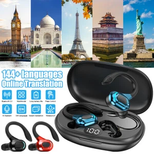 144 Language Translator Earbuds Wireless Bluetooth Translator Device For iPhone - Picture 1 of 23
