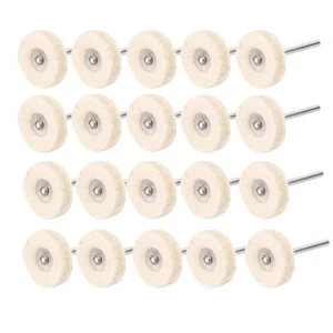 20Pcs 25mm Felt Polishing Buffing Pads Wheel Wool Dremel Rotary Tool for Metal - Picture 1 of 8