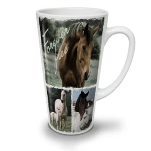 Wellcoda Horse Forever Wild Animal Latte Mug 12/17oz - Picture 1 of 15