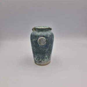Conway Pottery Stoneware Blue Matte Glaze Urn Vase 13cm - Picture 1 of 11