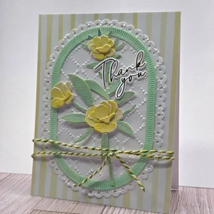 Handmade Greeting Card ocbrandy many thank you yellow - Picture 1 of 2