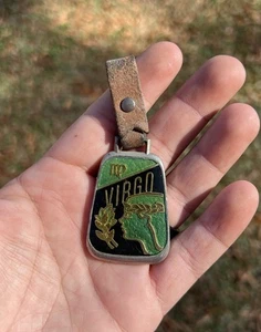 Schlüsselanhänger Jungfrau Astrologisches Symbol Sternzeichen Astrologie Vintage mit Horoskop - Bild 1 von 8