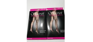2 pair Women Fishnet Stockings Pantyhose Floral Lace Sexy Mesh Queen Size - Picture 1 of 4