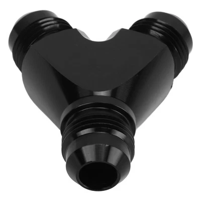 (8AN)Coupler Union Y Fitting For Fuel Hose Coupler Union Fitting Splitter Black - Image 1 of 4