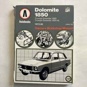 Vintage Owners Workshop Manual Triumph Dolomite 1850 1972-1980 Book - Picture 1 of 7