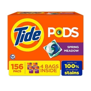 Tide PODS Liquid Laundry Detergent Pacs, Spring Meadow (156 ct.) - Picture 1 of 6