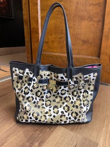 Betsey Johnson Fee Fi Faux Cheetah Print Tote - Picture 1 of 9