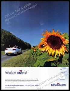 Brittany Ferries 2010s UK Magazine Print Advertisement 2013 Sunflower - Bild 1 von 1