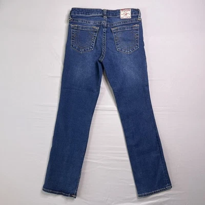 Jeans True Religion Ricky para niños 12 (~26x26”) azul relajado estrecho elástico denim Foto 1 de 4