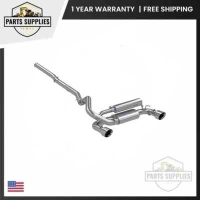 S4203AL Aluminized Steel Dual Outlet Cat-Back Exhaust for 2016+ Ford Focus - Image 1 of 4