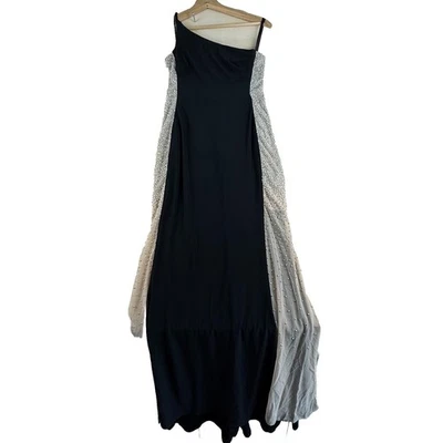 Vestido de baile Xscape feminino tamanho 8 maxi ajustado longo frisado casamento à noite - Imagem 1 de 4