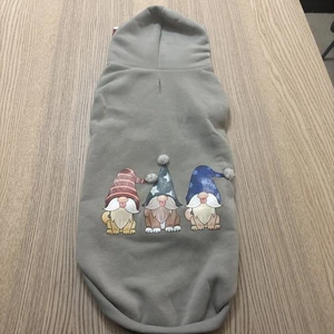 Heart to Tail Holiday Gnome Pet Sweatshirt Large Grey New - Picture 1 of 4