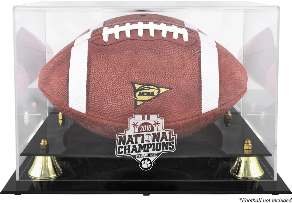 Clemson Tigers College Football 2016 National Champs Logo Football Display Case - Image 1 of 1