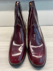 VTG Mason Shoe Co. Burgundy Side Zip Boots USA Goodyear Welt NOS 986—11EEE - Picture 1 of 9
