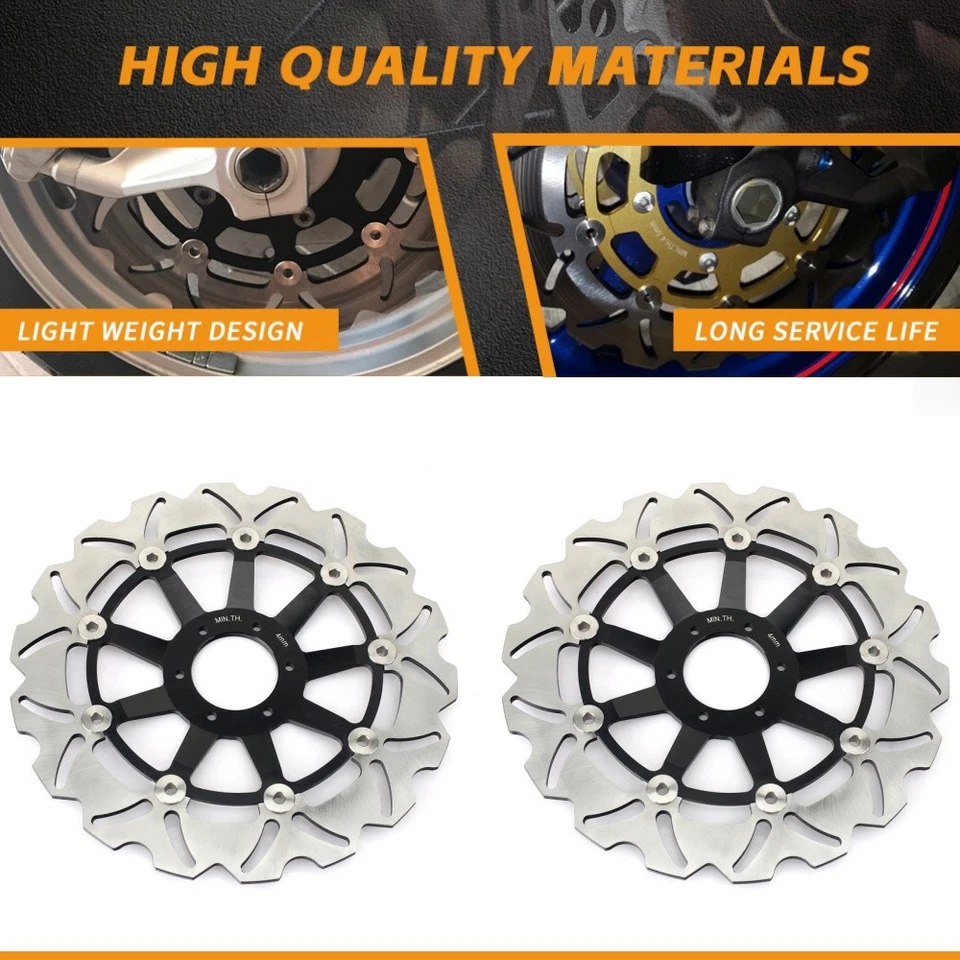 for Honda 2 Front Brake Discs Rotors CBR 600 F 1995-1998 CBR 900 RR 1994-1997 96 Foto 1 de 4