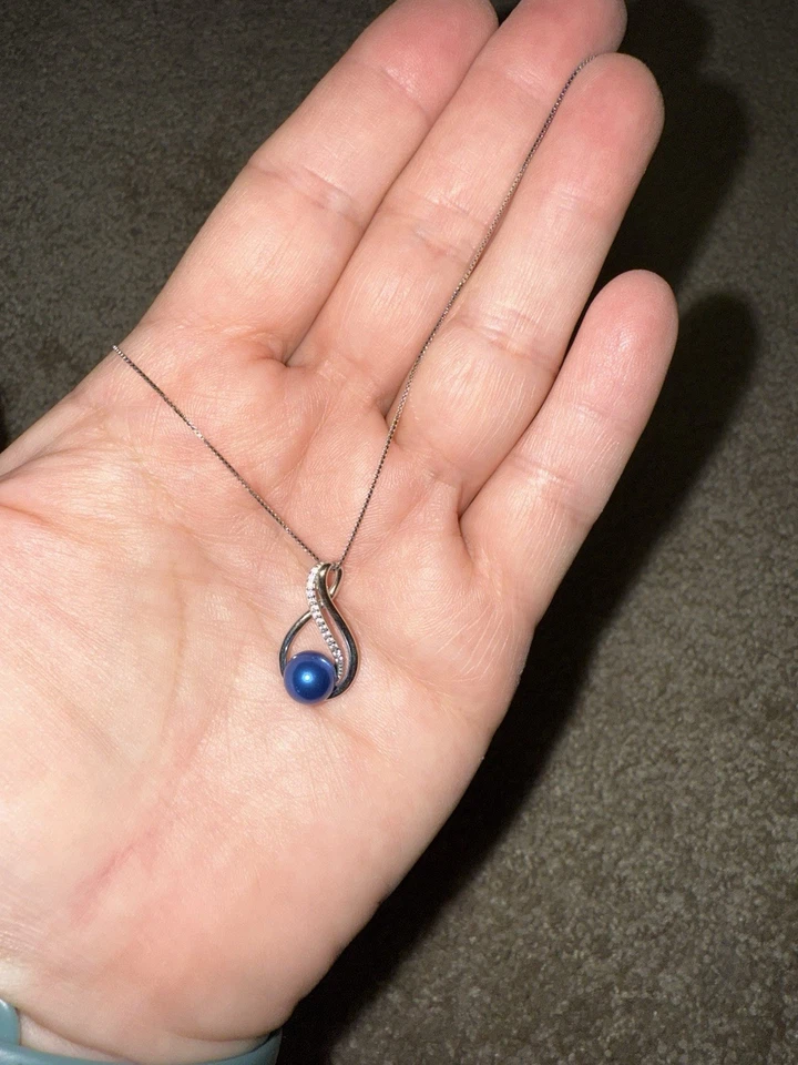 Stainless Steel Real Fresh Water Pearl Pendant Necklace - Image 1 of 1