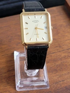 GENTS SWISS ROTARY VINTAGE WATCH SUPERB CONDITION NEW BATTERY FITTED - Picture 1 of 24