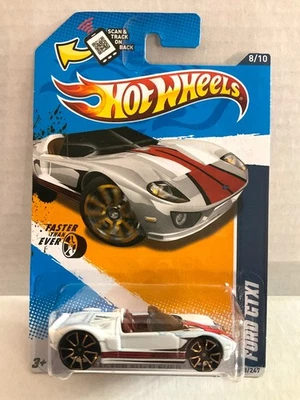 Hot Wheels 2012 Faster Than Ever FTE - FORD GTX1 - White, #98 - Image 1 of 3