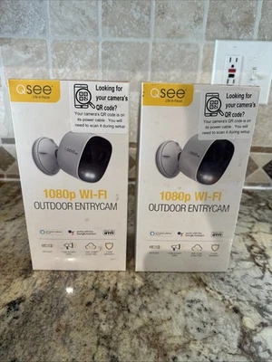 2 Q-See QCW2MPSL Wi-fi 1080P Hogar Exterior Cámara de Seguridad Alexa Habilitada para Google Foto 1 de 4