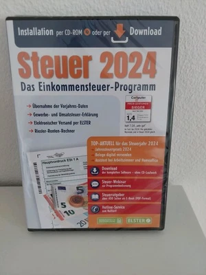 Aldi Steuer 2025 Steuererklärung 2024 Einkommensteuer Umsatzsteuer Aldi CD NEU  - Bild 1 von 2
