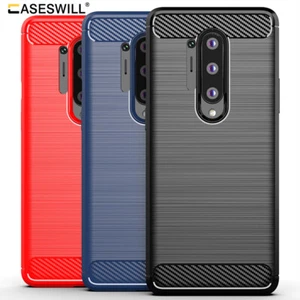 For OnePlus 8T Plus 8 Pro 5G Ultra Slim Carbon Fiber Shockproof TPU Case Cover - Picture 1 of 20