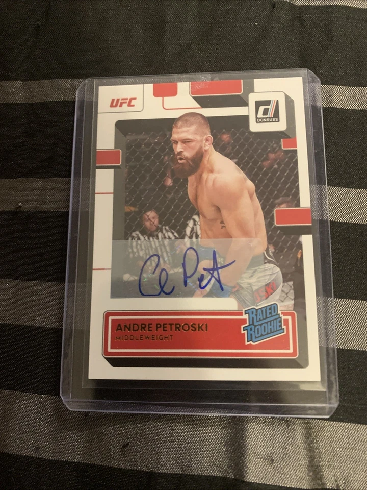 2023 Panini Donruss UFC Andre Petroski RC Rated Rookie Signatures Auto #201 - Image 1 of 2