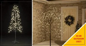 Weeping Willow or Fire Work Shape Tree w/Warm or Ice White LED's In/Outdoor Tree - Picture 1 of 54