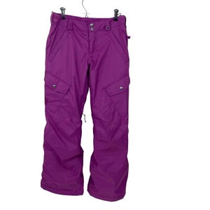 BURTON Dryride Girls Snowboarding Ski Pants Size M Cargo Crimson Insulated - Picture 1 of 9
