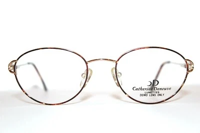 NEW CATHERINE DENEUVE CD 088 DA/YG TORTOISE GOLD WOMEN EYEGLASSES 50-19-132 CASE - Image 1 of 4