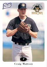 1996 Lynchburg Hillcats Best 16 Craig Mattson Rockford Illinois IL Baseball Card