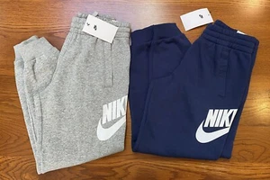 Lot of 3 Nike Joggers Sportswear Club Fleece Boys Med Sweatpants Navy Grey Black - Picture 1 of 18