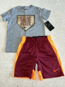 New Nike Boys Top Shirt Outfit Shorts Set Size 5 - Picture 1 of 1